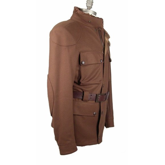 $4000 Belstaff Black Label Catwalk Wool Astrakhan Kanzler Jacket Size L - Picture 3 of 12